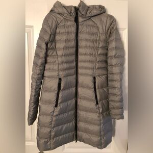lululemon athletica Women's Silver Hooded Puffer Jacket